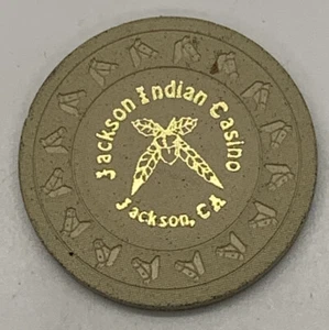 Jackson Indian Casino $0.25 Casino Chip Jackson California - Poker HHR Mold - Picture 1 of 4
