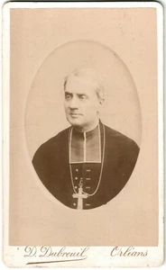 Cdv.Prêtre.Curé.Abbé.Religieux.Religion.Croix.Photo Albuminée D.Dubreuil Orléans - Picture 1 of 2