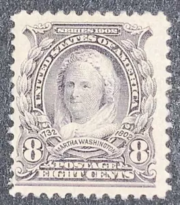 TRAVELSTAMPS: 1902-03 US Stamps Scott # 306, mint, OG 8 Cent Martha Washington - Picture 1 of 6