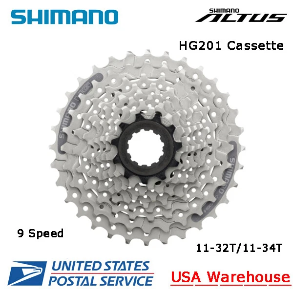 Piñón de casete Hyperglide Shimano Altus M2000 CS-HG201 9 velocidades 32T 34T MTB Foto 1 de 1