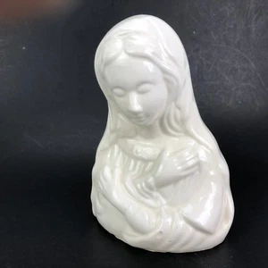 VTG Virgin Mother Mary Religious Statue Figure Devotional Planter Arms Crossed - Picture 1 of 9