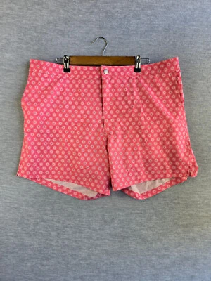 Peter Millar Mens Red Printed Drawstring Swimming Trunks Shorts Size XL - Image 1 of 4