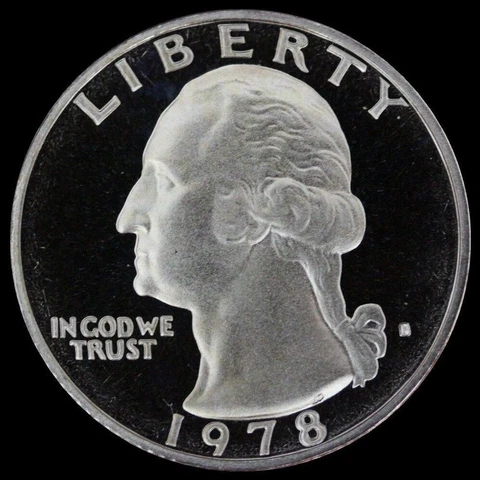 1978 S Washington Quarter Gem Deep Cameo Clad PROOF US Mint Coin Cover