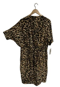 Chaus Leopard Animal Print Mock Wrap Dress Size 14 Sexy Cocktail Ret. $89.00 - Picture 1 of 18