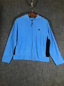 Adidas Herren blau Activewear Full Zip Outdoor Hoodie Jacke Fleece weich warm - Bild 1 von 7