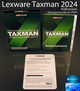 Lexware Taxman 2024 pełna wersja pudełko (rok podatkowy 2023) + instrukcja (PDF) ORYGINALNE OPAKOWANIE NOWE - Zdjęcie 1 z 12