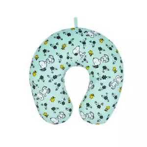 Peanuts Snoopy & Woodstock Flowers Travel Neck Pillow - Picture 1 of 2