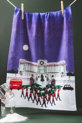Anthropologie Christmas Holiday In the City London Kitchen Towel 2024 Buckingham - Image 1 of 3