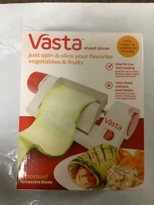 VASTA Vegatable & Fruit Sheet Slicer KETO VEGAN VEGETARIAN Spin and Slice *NEW* - Picture 1 of 1