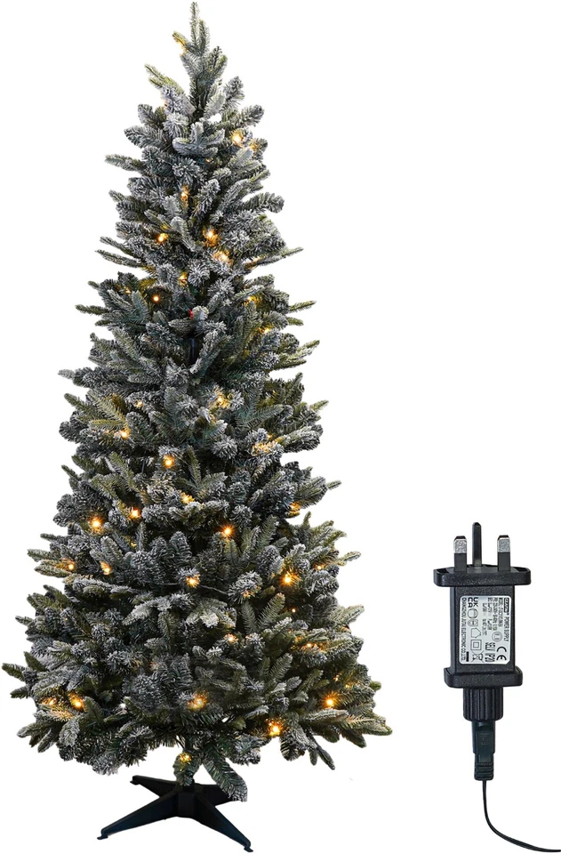 Xmas Haus 6ft 180cm Pre-Lit 100 LED Pop Up Pine Effect Christmas Tree XH10304