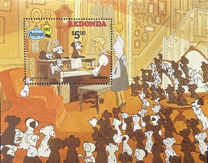 REDONDA 101 DALMATINER DISNEY BRIEFMARKEN S/S WEIHNACHTEN 1982 POSTFRISCH JAHR DES HUNDES 1 - Bild 1 von 1