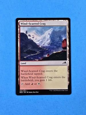 1x Wind-Scarred Crag Kamigawa Neon Dynasty NEO Mtg Magic Card Land Mana 282 - Image 1 of 2