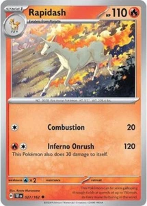 Rapidash Temporal Forces Pokémon TCG 027/162 Regular Uncommon  - Picture 1 of 1