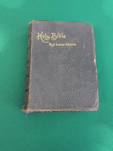HOLY BIBLE King James Version RED LETTER Teacher National Bible Press KJV 1930s - Picture 1 of 13