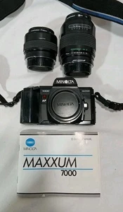 Minolta Maxxum 7000AF 35MM Spiegelreflexkamera mit 2 Quantaray Objektiven - Bild 1 von 8