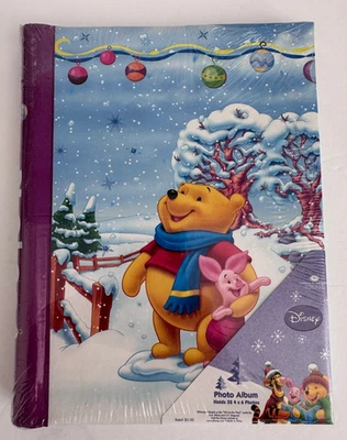 Disney Photo Album 32 Pictures Winnie The Pooh Christmas w/Piglet SEALED - Image 1 of 2