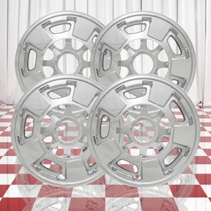 Set of 4 Chrome 5 Spoke 17" Wheel Skins for 2011-2019 GMC Sierra 2500/3500 HD - Picture 1 of 4
