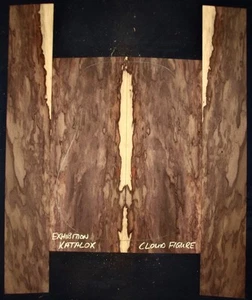 Guitar Luthier Tonewood FIGURED KATALOX ROYAL EBONY Acoustic backs sides SET - Picture 1 of 2