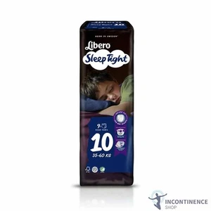 1x Libero SleepTight 10 (35-60kg) - Pack of 9 - Junior Nappies - Picture 1 of 2