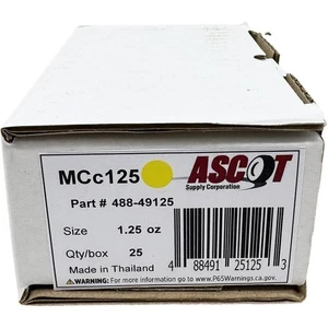 Ascot MC Style Coated Lead Clip-On Wheel Weight 1.25oz - Box of 25 - Picture 1 of 1