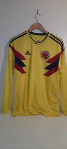 Colombia Football Shirt 2018/2019 Home Long Sleeve ADIDAS Shirt Size Large  - Picture 1 of 6