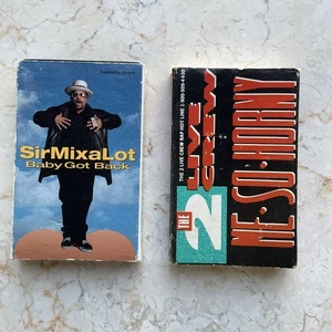 Sir Mix A Lot Baby Got Back & 2 Live Crew me so horny Cassette Tape Singles - Picture 1 of 7