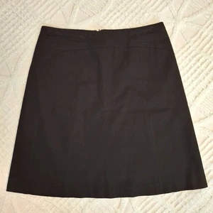 LaVia Womens Size 8 Black Cotton Stretch Pique Skirt Made in Italy Lined Italian - Picture 1 of 13
