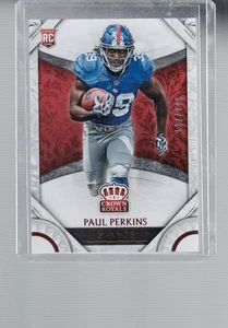 #99 2016 Panini Crown Royale Paul Perkins RC Giants 127/249 - Picture 1 of 2