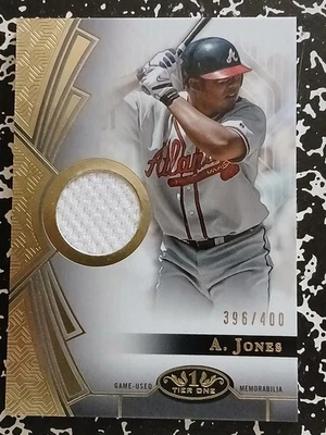 ⭐️2023 Topps Tier One Andruw Jones Tier One Relics Jersey Patch Parallel #/400⭐️ - Image 1 of 4