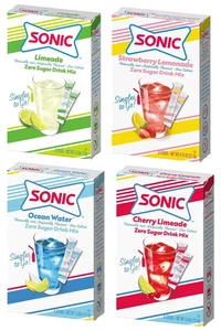 SINGLES TO GO! Sonic Drink Mix Variety Pack, Limeade, Ozeanwasser,...  - Bild 1 von 8