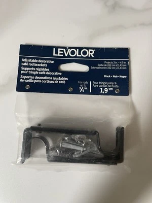 Soportes de varilla de café ajustables Levolor nuevos negros Foto 1 de 3