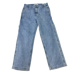 PacSun Baggy Carpenter Jeans Women's 29x30 Light Wash Utility Pockets Wide Leg - Picture 1 of 15
