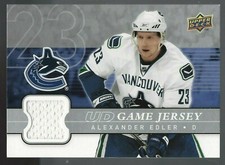 Alexander Edler 2008-09 Upper Deck Game Jerseys Card# GJ-AE