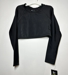 Girls' Long Sleeve Bikini Top - art class Black L (10/12) - Picture 1 of 2