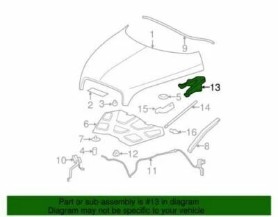 Chevrolet GM OEM 2006-2011 HHR capó bisagra derecha 22713965 nuevo en caja nuevo de stock Foto 1 de 2