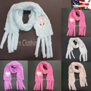 Fuzzy Cozy Super Soft Scarf for Girls - Thick Faux Fur Wrap for Warm Winter - Picture 1 of 6