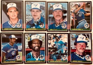 8 Blue Jays signed 1985 Donruss cards Jimmy Key RC Dave Stieb Jesse Barfield COA - Picture 1 of 1