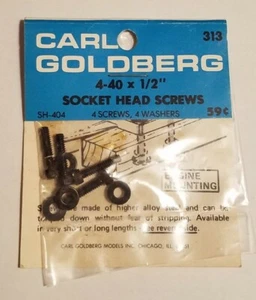 Carl Goldberg 4-40x1/2" Socket Head Machine Screws with Washers Vintage Rc 313 - Picture 1 of 1