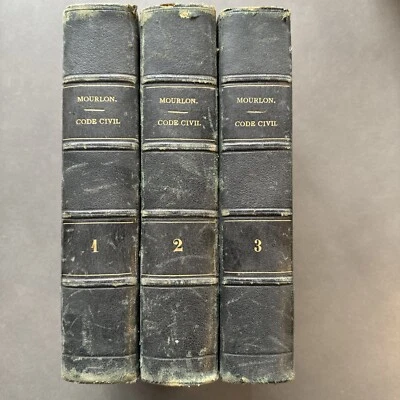 Répétitions écrites sur le premier examen du Code Napoléon 1866 Mourlon 3 Tomes - Photo 1/4