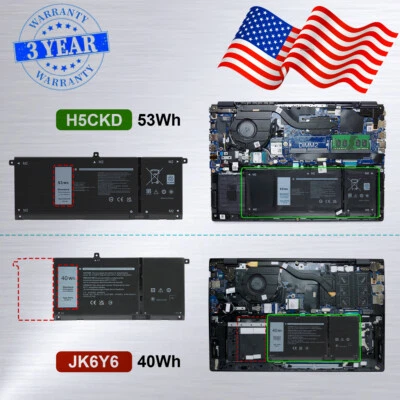 H5CKD Battery For Dell Latitude 3410 3510 Inspiron 5400 5406 7405 2-in-1 JK6Y6  - Image 1 of 4
