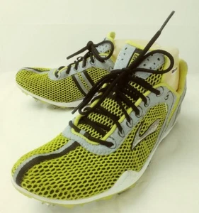 Brooks Womens Shoes Sneakers Track & Field US 7M Black Yellow Gray Lace 5386 - Picture 1 of 6