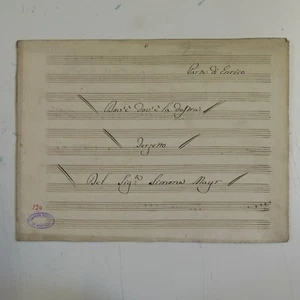 Johann Simon Mayr DOV`E DOV`E E` LA DESTRA partitura antigua manuscrita - Imagen 1 de 3