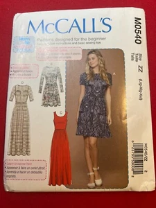 McCall's 0540, talla l-Xxl. Vestido Misses, sin cortar - Imagen 1 de 2