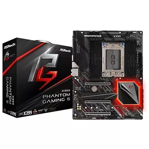 ASRock AMD X399 Motherboard X399 Phantom Gaming 6 Socket TR4 DDR4 SATA3 M.2 NEW - Picture 1 of 6
