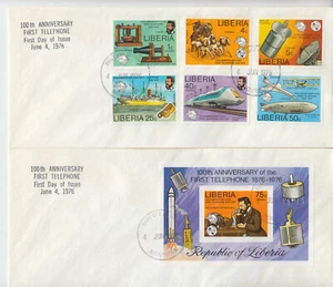 Liberia # 742-47 C212 FDC's UPU Telephone A G Bell - Picture 1 of 1