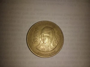 Mexico 1990 - 1000 Pesos Aluminum-Bronze Coin - Juana De Asbaje - Picture 1 of 2