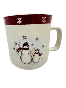 Royal Seasons Stoneware Christmas Winter Snowman Cup/Mug Teacup - Picture 1 of 12