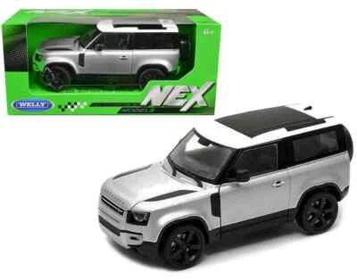 2020 Land Rover Defender L663 1/26 Scale Diecast Model - Welly - SILVER w/ BOX - Image 1 of 4