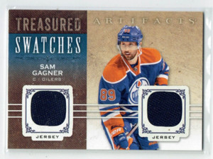 14-15 UD Upper Deck Artifacts Treasured Swatches  Sam Gagner  Dual Jerseys