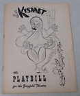 1954 Playbill Kismet Zeigfeld Theater Alfred Drake Doretta Morrow Joan Diener